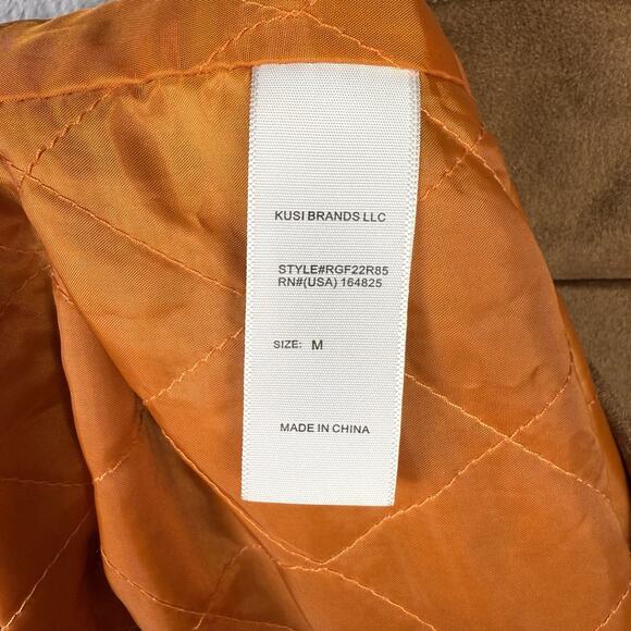 New Mens Robert Graham Gentleman Suede Cargo Field Jacket Coat Cognac SZ M $328 - Picture 8 of 10